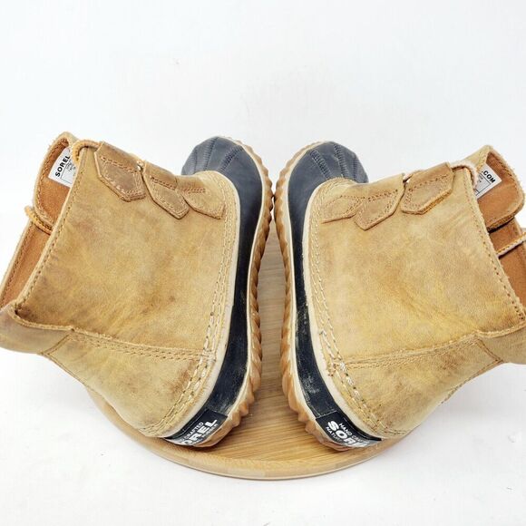Sorel Out n About Womens 6.5 Duck Boots Brown Leather Lace Up Ankle Shoes - Picture 9 of 13